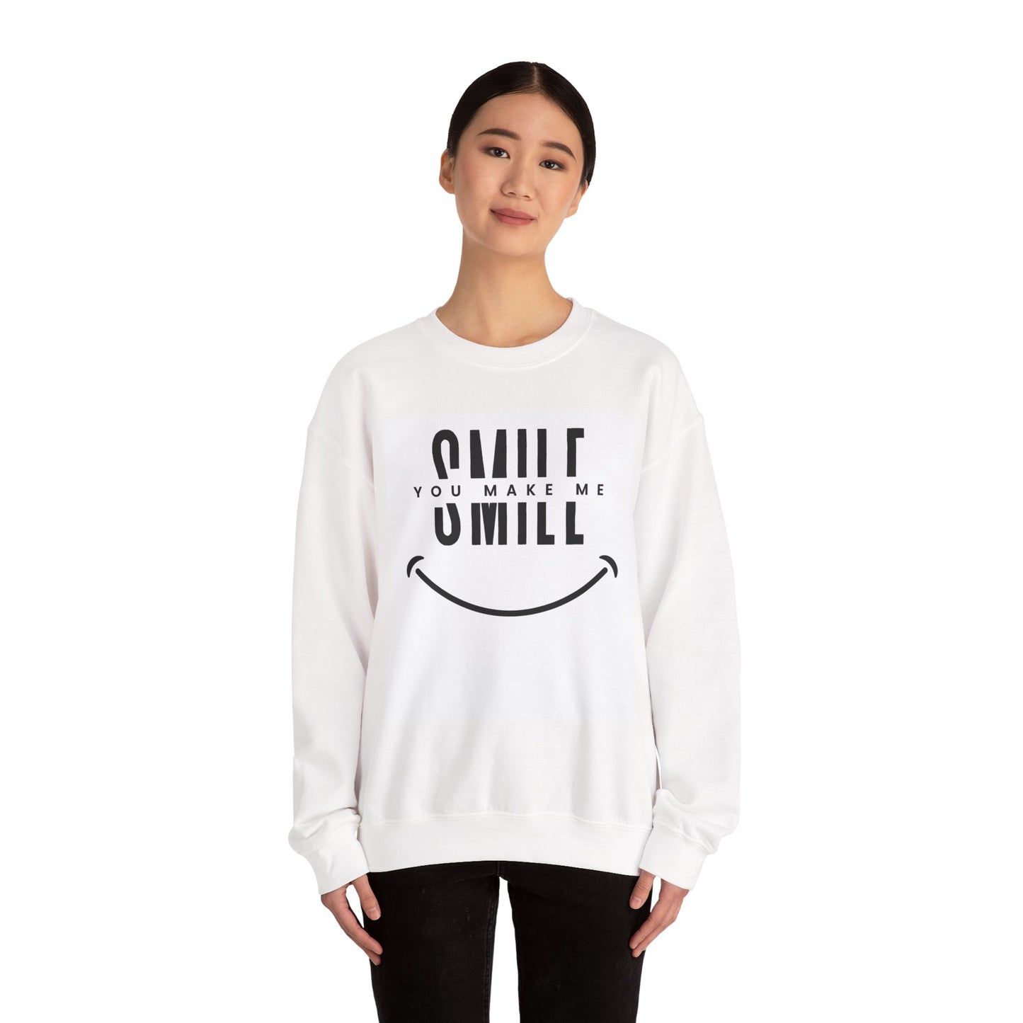 You Make Me Smile Crewneck Sweatshirt - Unisex Heavy Blend